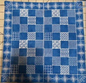 Travel-size Chessboard with Chess & Checkers Tokens Embroidery File