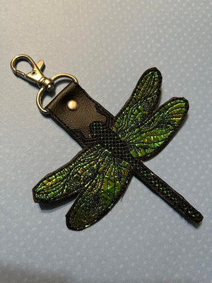 2k dragonfly keyfob embroidery design