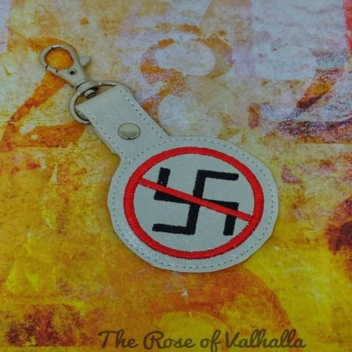 No Nazis! Keyfob Embroidery File - The3BlackCats Embroidery and Custom Gifts