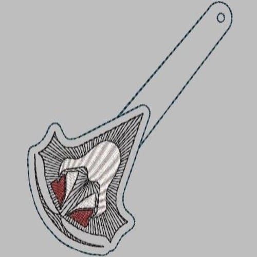 AC inspired Keyfob Embroidery File - The3BlackCats Embroidery and Custom Gifts