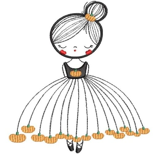 Halloween Dancer Embroidery File - The3BlackCats Embroidery and Custom Gifts