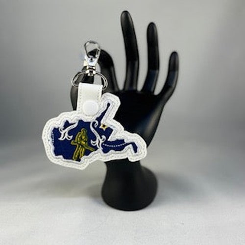 West Virginia State Shaped Keyfob