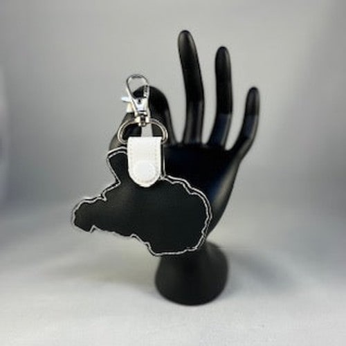 West Virginia State Shaped Keyfob