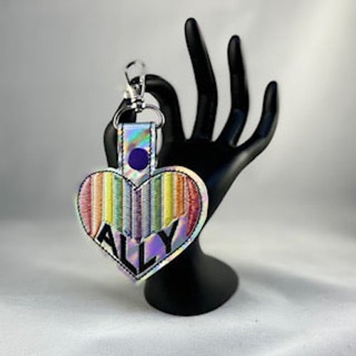 Rainbow Pride Ally Keyfob