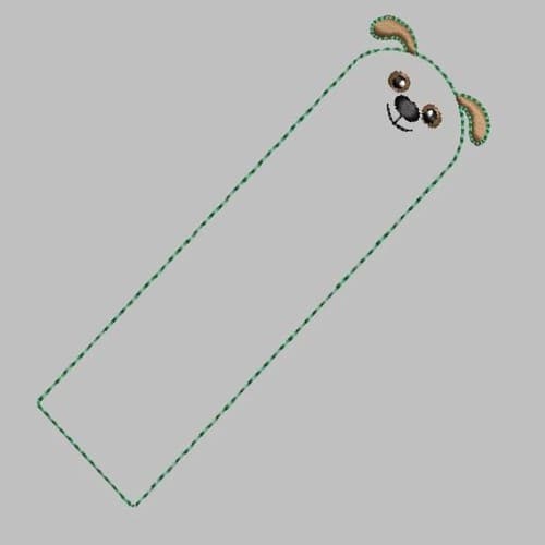 Dog Bookmark Embroidery File - The3BlackCats Embroidery and Custom Gifts