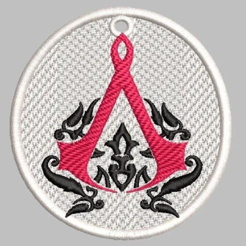 AC Syndicate Ornament Embroidery File - The3BlackCats Embroidery and Custom Gifts