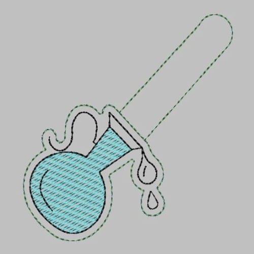 Aquarius Keyfob Embroidery File - The3BlackCats Embroidery and Custom Gifts
