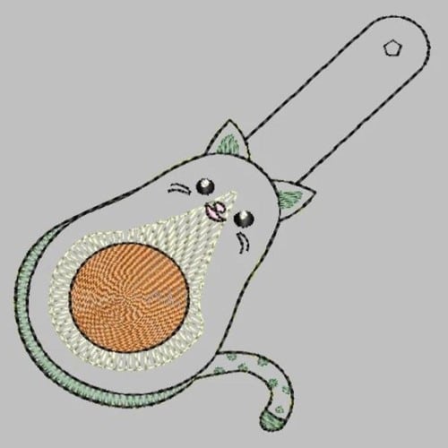 Avogato Keyfob Embroidery File - The3BlackCats Embroidery and Custom Gifts