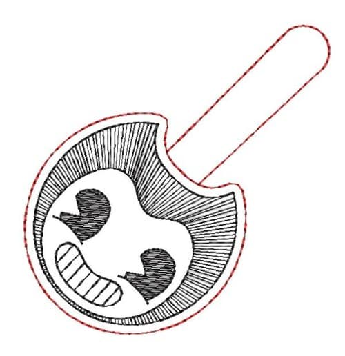 Bending Ink Boy Keyfob Embroidery File - The3BlackCats Embroidery and Custom Gifts