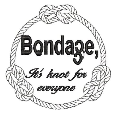 Bondage Embroidery File - The3BlackCats Embroidery and Custom Gifts