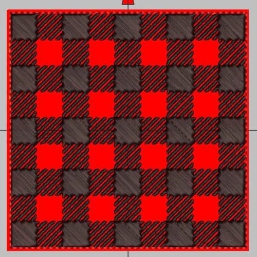 Buffalo Check Coaster Embroidery File - The3BlackCats Embroidery and Custom Gifts