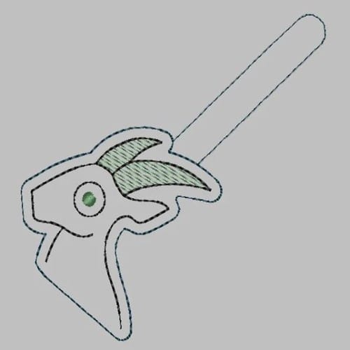 Capricorn Keyfob Embroidery File - The3BlackCats Embroidery and Custom Gifts