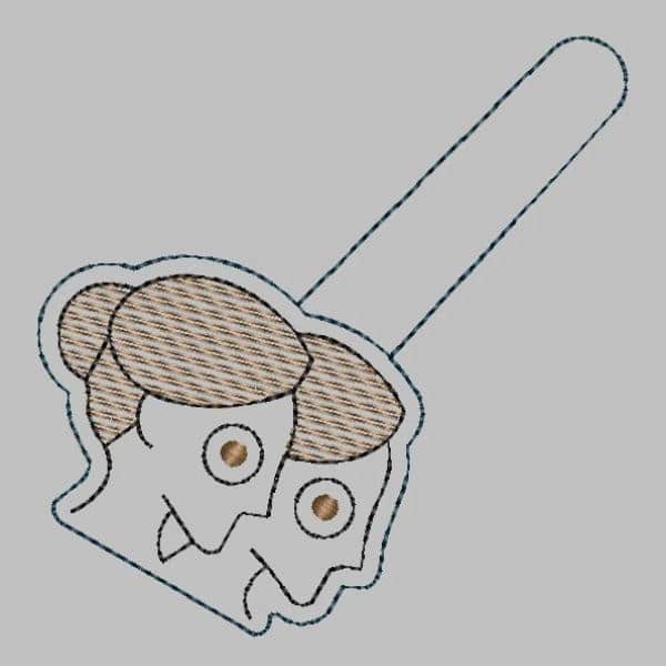 Gemini Keyfob Embroidery File - The3BlackCats Embroidery and Custom Gifts