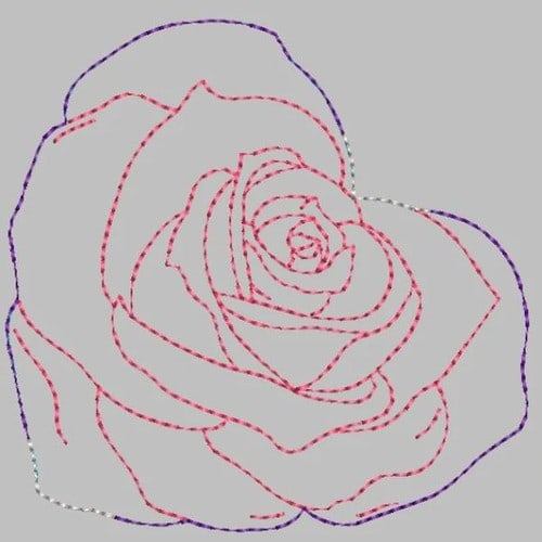 Heartflower Bookband Embroidery File - The3BlackCats Embroidery and Custom Gifts