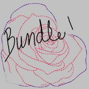 Heartflower Embroidery File Bundle - The3BlackCats Embroidery and Custom Gifts