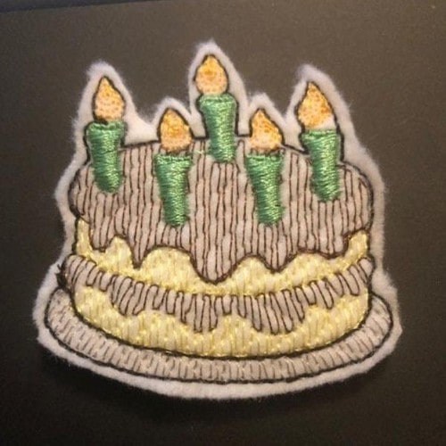 Birthday Cake Feltie Embroidery File - The3BlackCats Embroidery and Custom Gifts