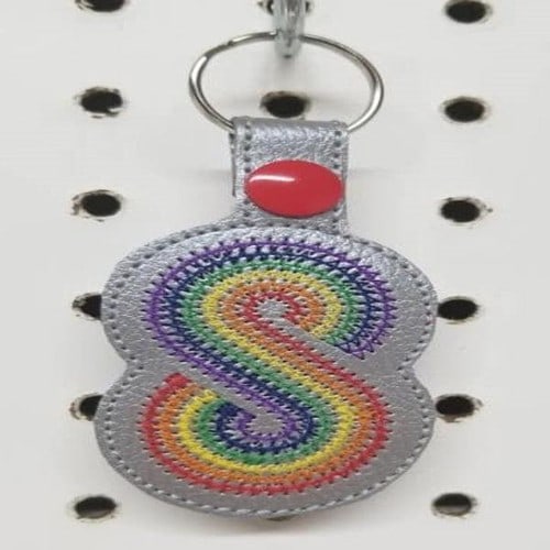 Autism Infinity Rainbow Key Fob Embroidery File - The3BlackCats Embroidery and Custom Gifts