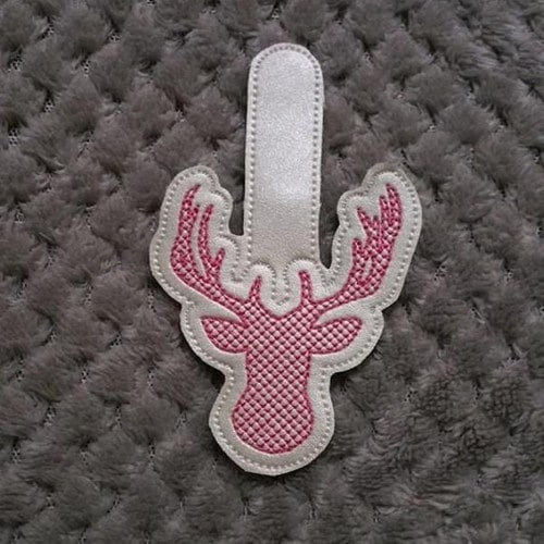 Deer Head Keyfob Embroidery File - The3BlackCats Embroidery and Custom Gifts