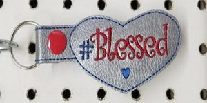 #Blessed Keyfob Embroidery File - The3BlackCats Embroidery and Custom Gifts