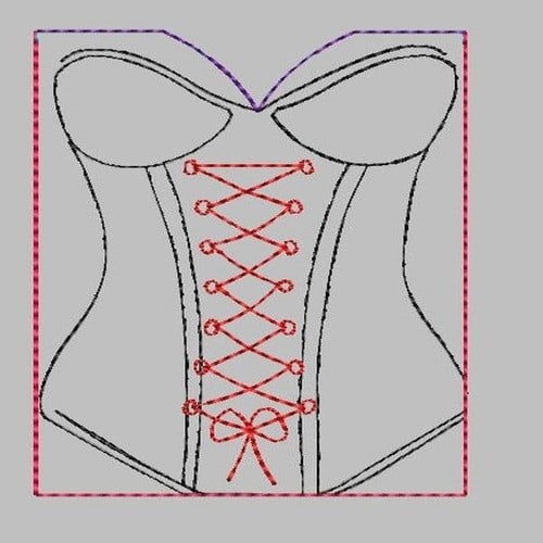 Corset Gift Card Holder Embroidery File - The3BlackCats Embroidery and Custom Gifts