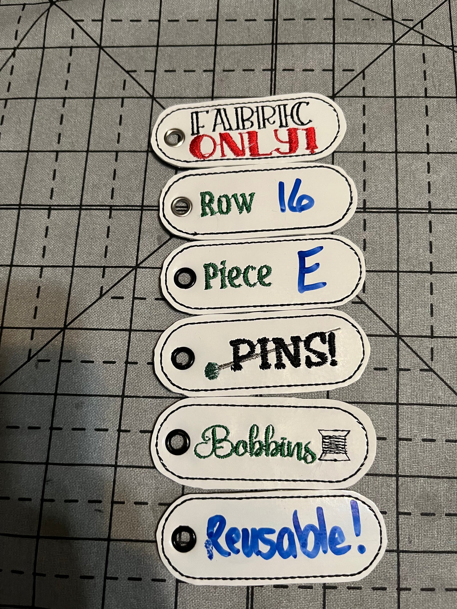 Craft Room Tags 1 Embroidery Files