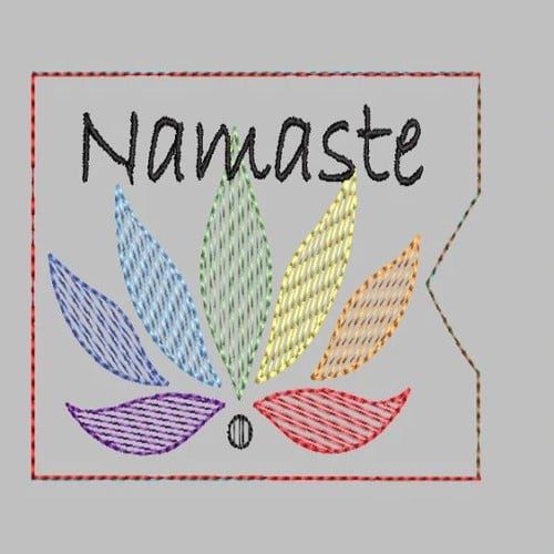 Namaste Gift Card Holder Embroidery File - The3BlackCats Embroidery and Custom Gifts