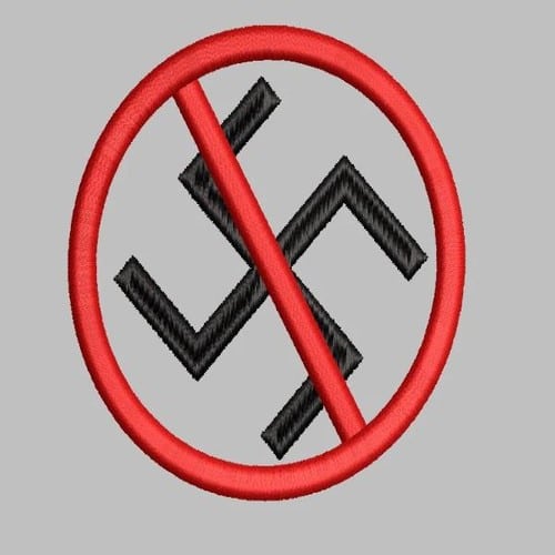 No Nazis! Embroidery File - The3BlackCats Embroidery and Custom Gifts