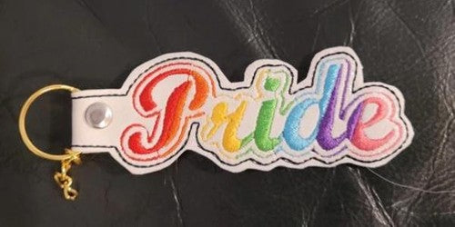 Pride Sliced Rainbow Keyfob Embroidery File - The3BlackCats Embroidery and Custom Gifts
