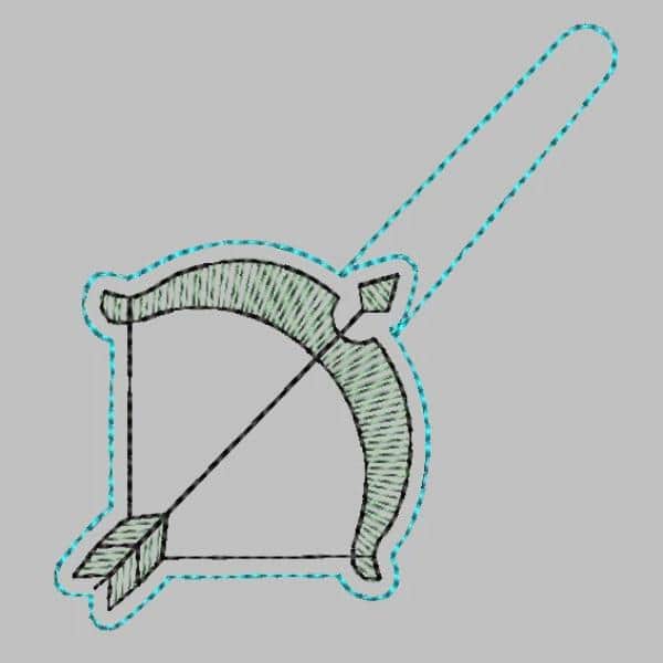 Sagittarius Keyfob Embroidery File - The3BlackCats Embroidery and Custom Gifts