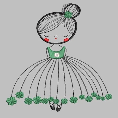 St. Patrick's Day Dancer Embroidery File