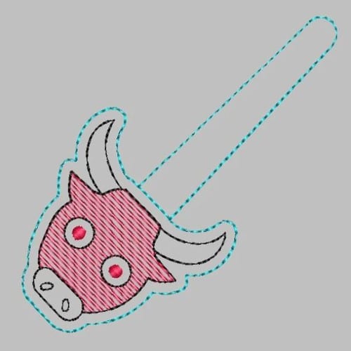 Taurus Keyfob - The3BlackCats Embroidery and Custom Gifts